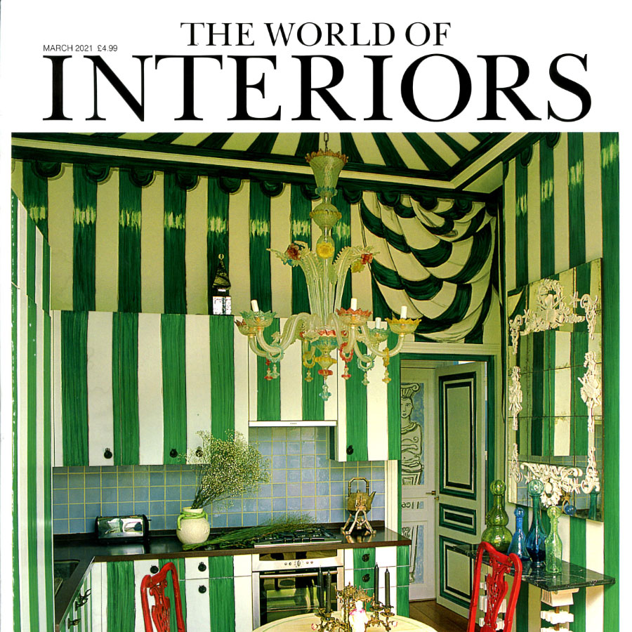 The World of Interiors March 2021 Rosso Francia & Arabescato