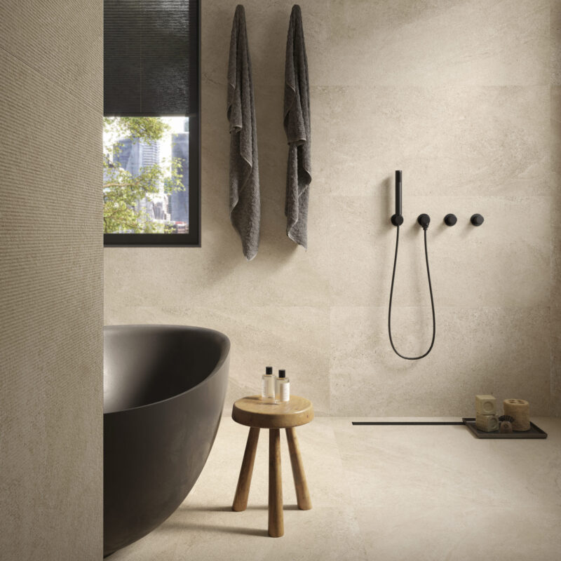 LAPICIDA Bergen Ivory bathroom wall tiles and floor tiles