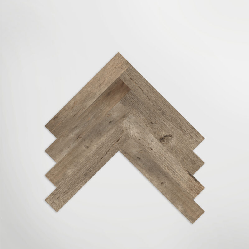 LAPICIDA Saint Wood Rustic Brown herringbone pattern floor