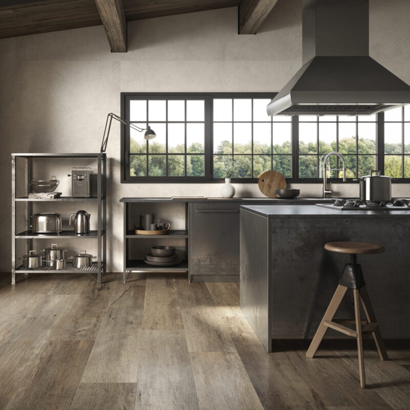 LAPICIDA Saint Wood Rustic Brown kitchen flooring