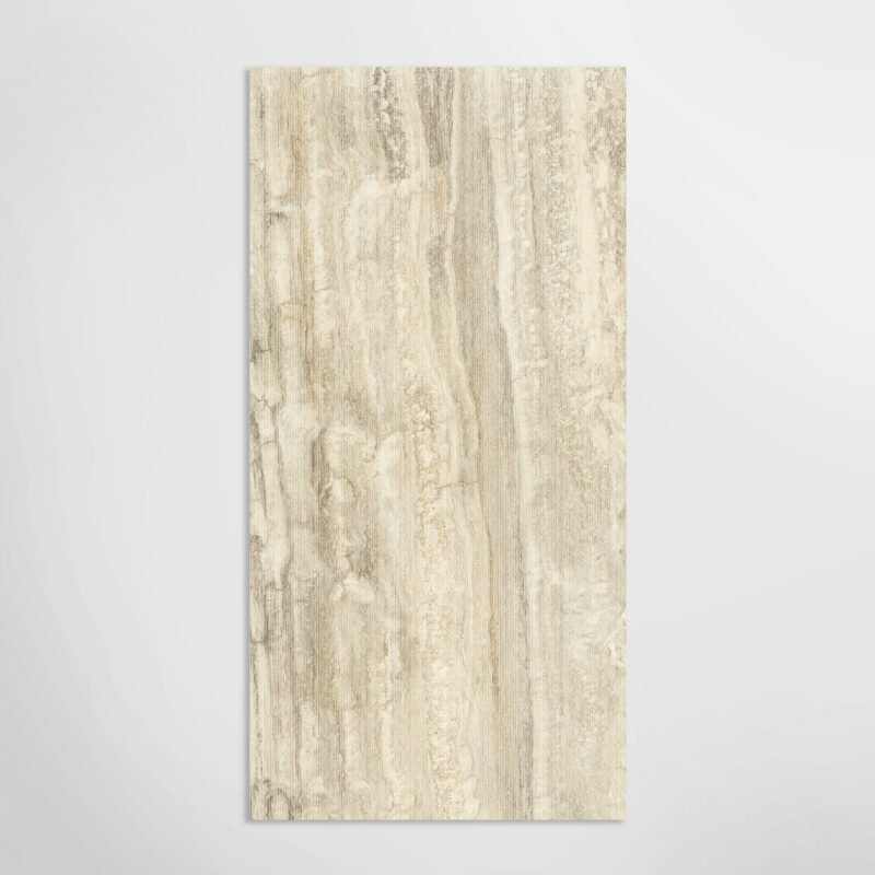 LAPICIDA Tivoli Ribcut Beige textured porcelain tile for wall and floor