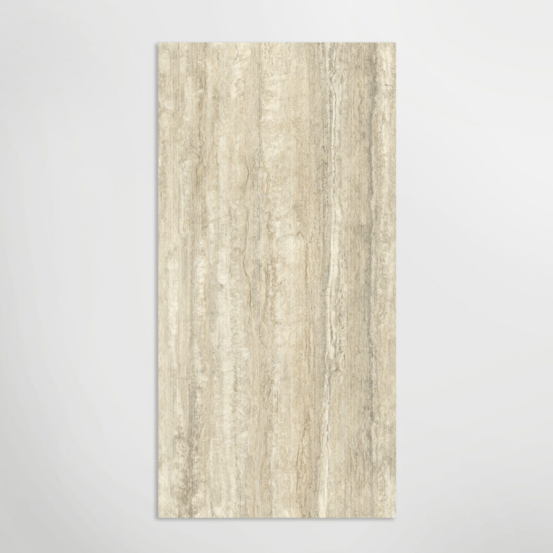 LAPICIDA Tivoli Ribcut Beige textured porcelain tile for wall and floor