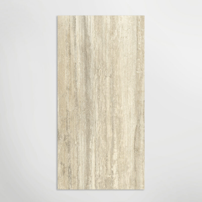 LAPICIDA Tivoli Ribcut Beige textured porcelain tile for wall and floor