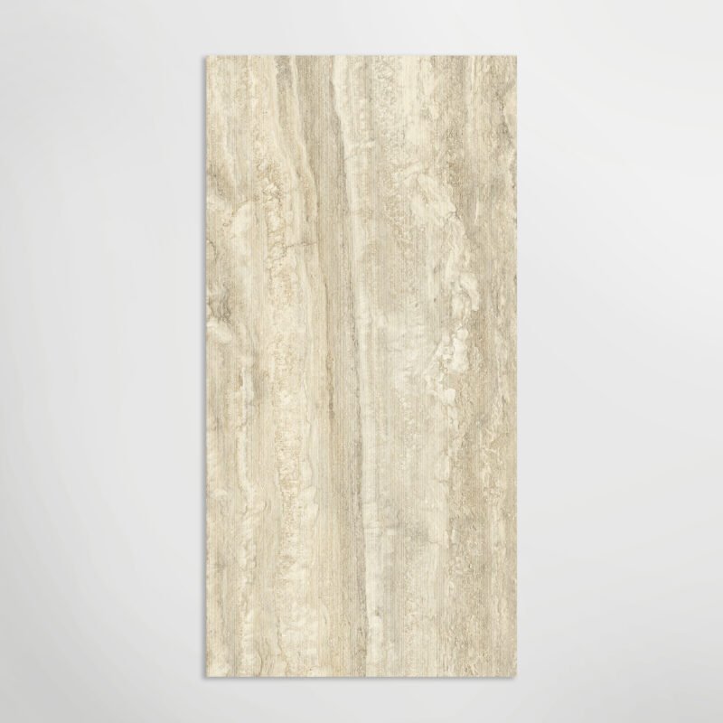 LAPICIDA Tivoli Ribcut Beige textured porcelain tile for wall and floor