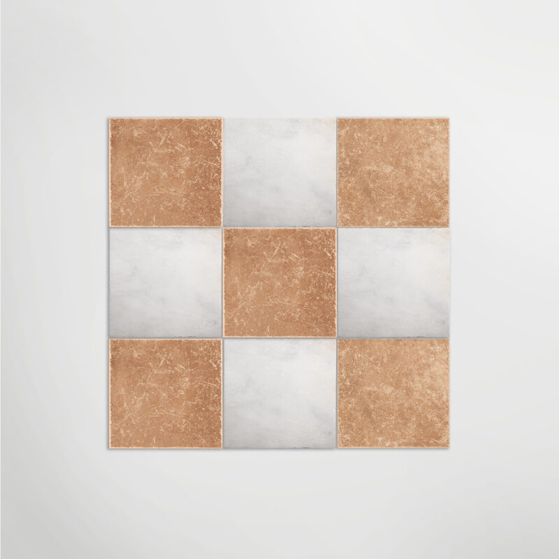 LAPICIDA Venetian Porcelain Terracotta and Venetian Porcelain White Chequer pattern