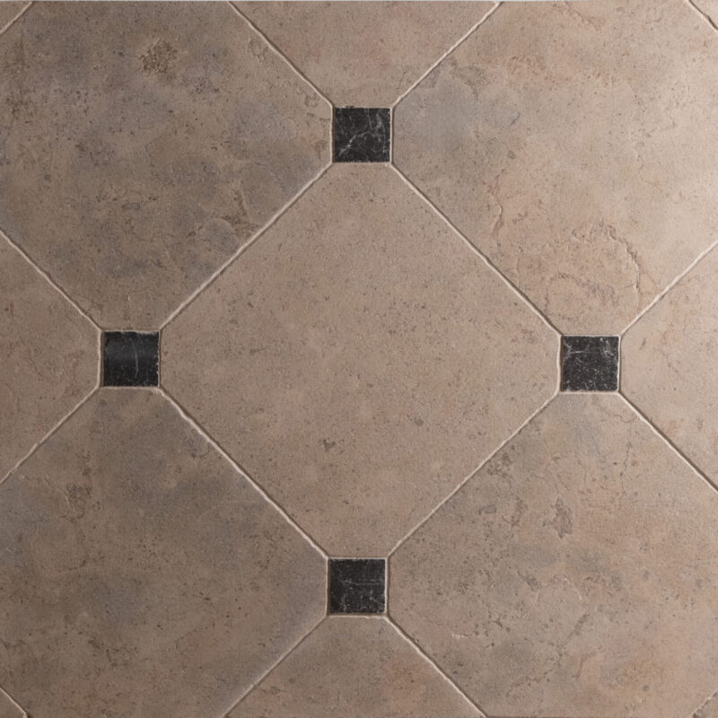 LAPICIDA English Heritage Belsay Blue Beige Octagon with Inserts stone flooring