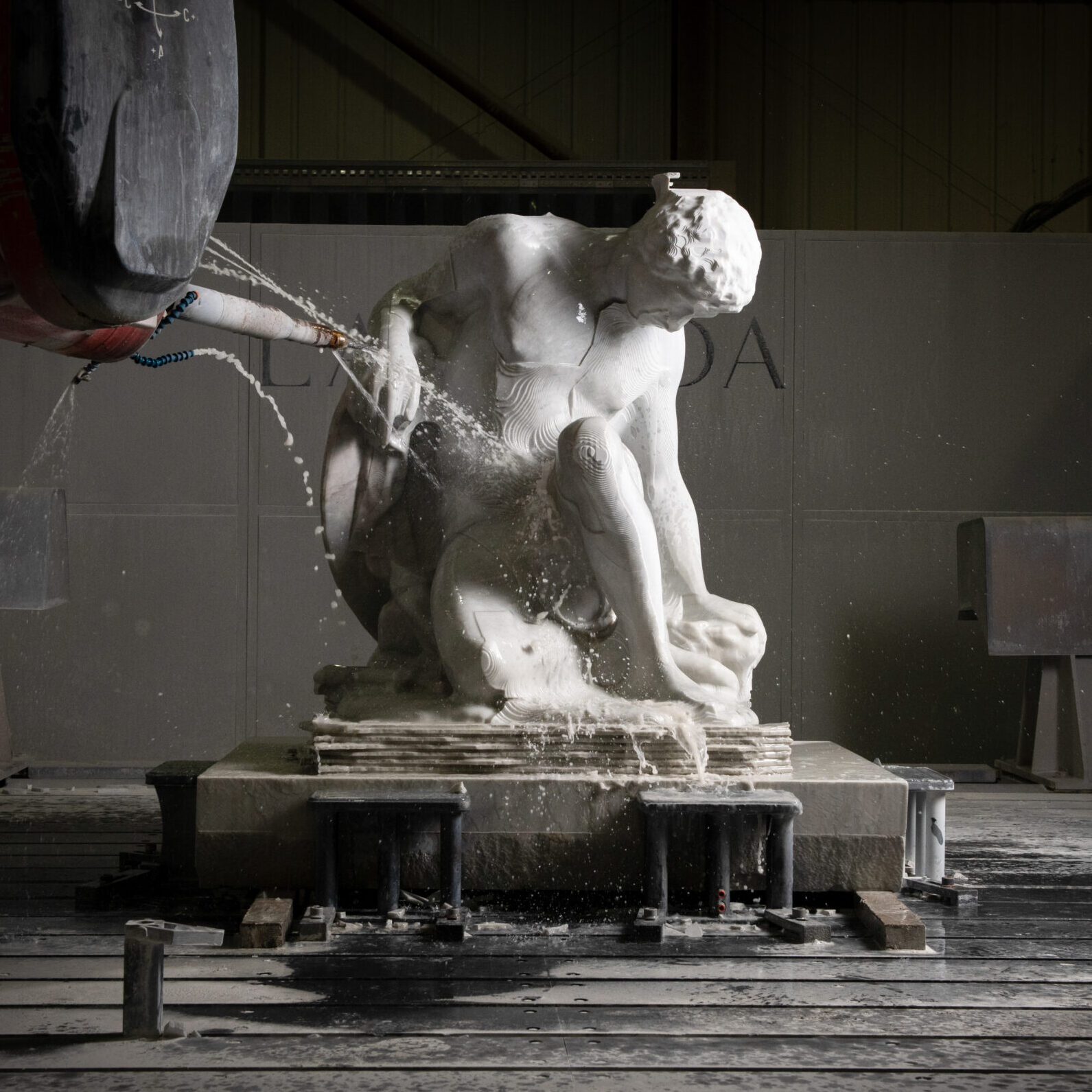 Lapicida bespoke custom made sculpture created using world’s largest 5-Axis CNC Shaping Mill